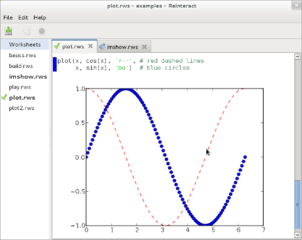 Worksheet-based graphical Python shell