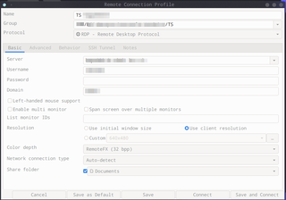 RDP plugin for Remmina
