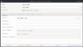VNC plugin for Remmina