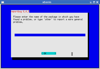 reports bugs in the Debian distribution
