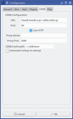 configuration, CDDB