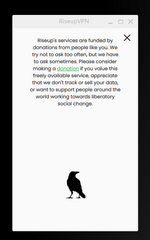 Easy, fast, and secure VPN service from riseup.net
