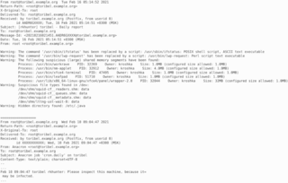 letter from rkhunter and anacron