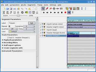 music editor and MIDI/audio sequencer