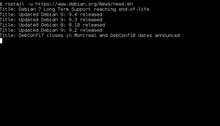 console RSS reader that monitors a feed and outputs new entries