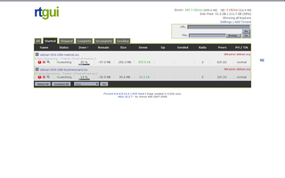 Web based front-end for rTorrent