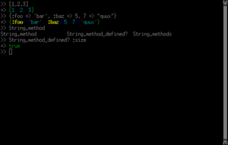 Sample interaction with irb using Wirble