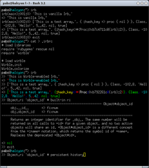 Extensions for the Ruby irb command line shell