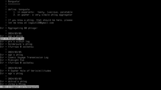 simple terminal gopher client