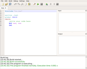 simple IDE for NASM, GAS and FASM assembly languages