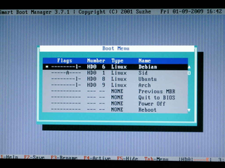 Smart Boot Manager (SBM) is a full-featured boot manager