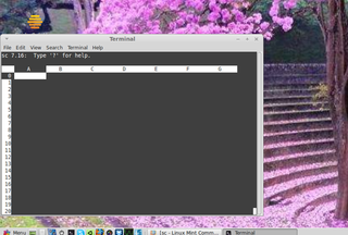 Text-based spreadsheet with VI-like keybindings
