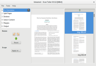 interactive post-processing tool for scanned pages
