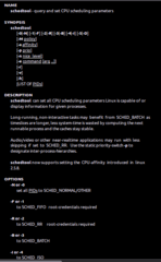 Queries/alters process' scheduling policy and CPU affinity
