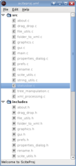 project manager for the SciTE editor