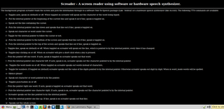 Screen reader using software or hardware speech synthesizer