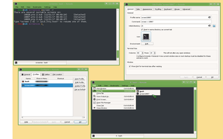 use konsole menu to reattach to your old, permanent screen session