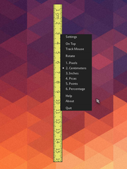measure objects on screen with a variety of metrics