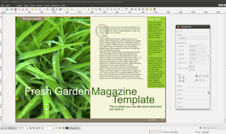 Magazine template in Scribus