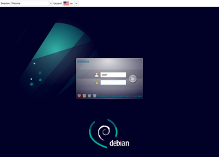 'Debian Elarun' Theme for SDDM X11 display manager
