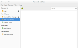 GNOME front end for GnuPG