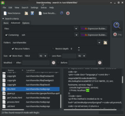search files using regular expressions aiming to replace find/grep tools