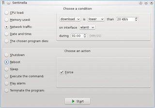 System monitor that can react to user chosen conditions