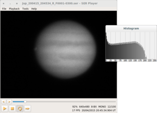 ser-player running a 8-bit monochrome ser video on testing