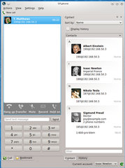 SIP and IAX2 compatible VoIP phone - KDE client