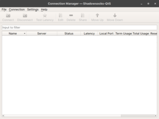 shadowsocks-qt5 main window