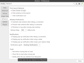 Showing preferences tab - it's a feature rich screenshot application