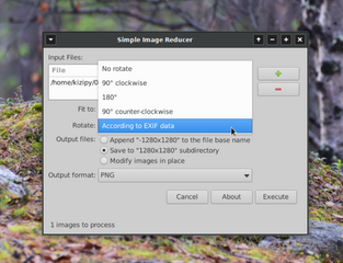 GTK application to easily reduce and rotate images