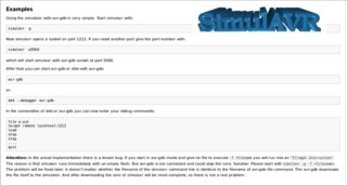 Atmel AVR simulator