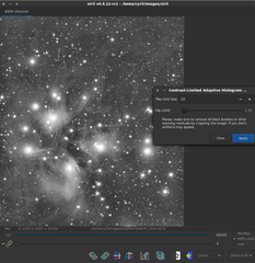 Contrast Limited Adaptive Histogram Equalization in Siril 0.9.12