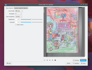 image scanner based on the KSane backend