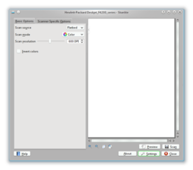 image scanner based on the KSane backend