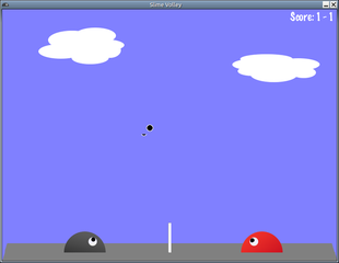 unrealistic 2D volleyball simulation