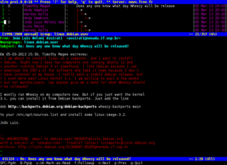 threaded text-mode news reader