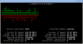 Realtime network interface monitor