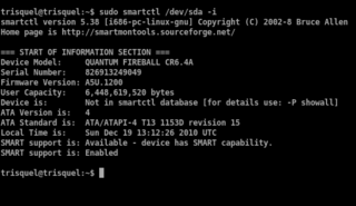 smartctl info