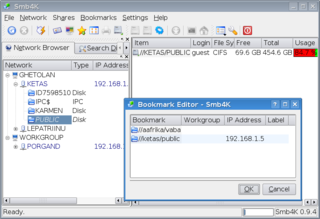Samba (SMB) share advanced browser