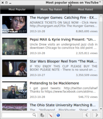 YouTube videos browser
