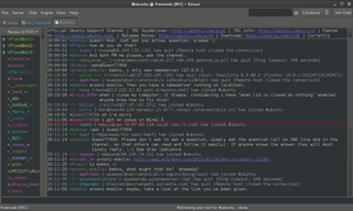 Main window of Smuxi 0.8.10