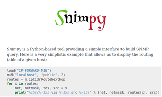 interactive SNMP tool with Python