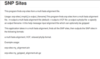 Binary code for the package snp-sites