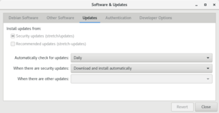 Updates tab