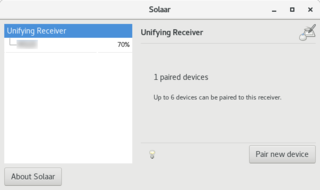 Logitech Unifying Receiver peripherals manager for Linux