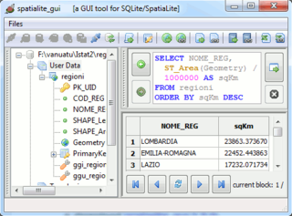 user-friendly graphical user interface for SpatiaLite