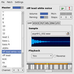 MIDI controllable audio sampler for GNU/Linux systems