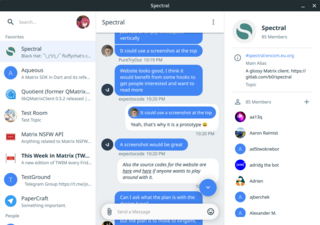 Glossy desktop chat client for the Matrix protocol